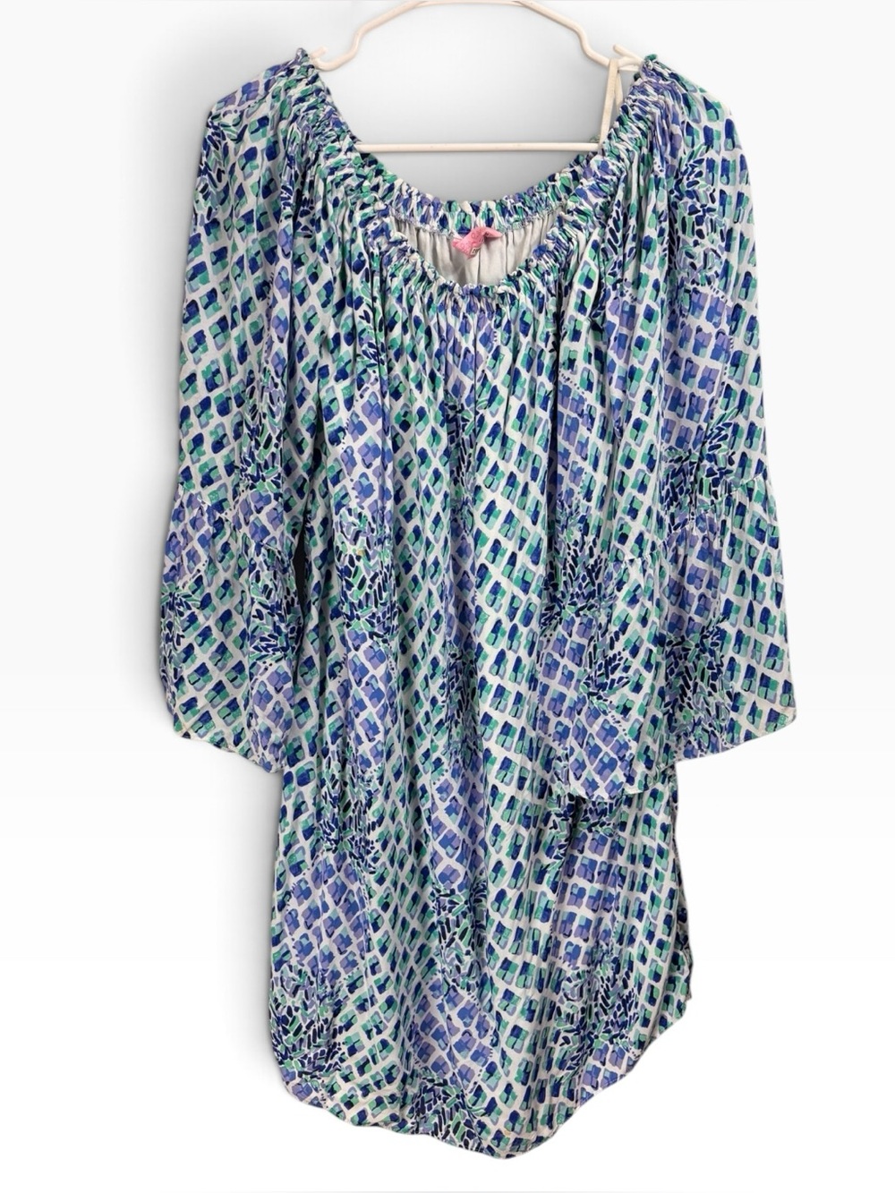 Lilly Pulitzer Off Shoulder Dress Size Medium Nevie Beach Cruise Caribbean Flowy